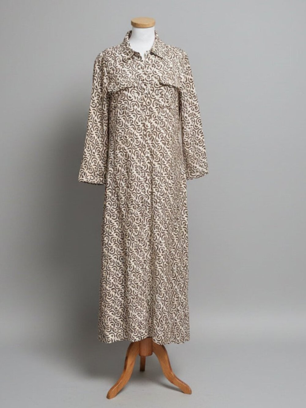 J. McLaughlin tan/brown Catalina maxi dress, Size L